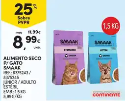 Continente Alimento seco p/ gato smaak promoção