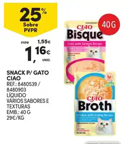 Continente Snack p/ gato ciao promoção