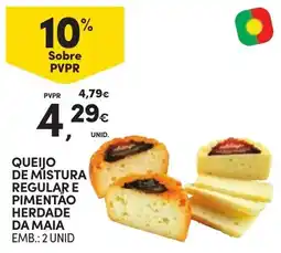 Continente Queijo de mistura regular e pimentão herdade da maia promoção