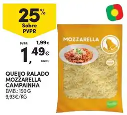Continente Queijo ralado mozzarella campainha promoção