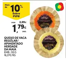 Continente Queijo de vaca regular/apimentado herdade da maia promoção