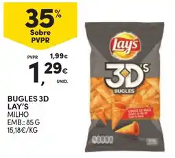 Continente Bugles 3d lay's milho promoção