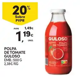 Continente polpa de tomate guloso promoção