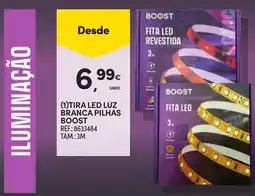 Continente tira led luz branca pilhas boost promoção