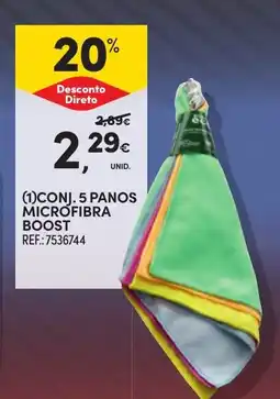Continente Conj. 5 panos microfibra boost promoção