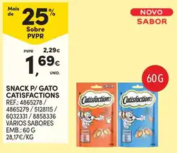 Continente Snack p/ gato catisfactions promoção