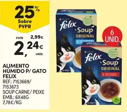 Continente Alimento húmido p/ gato felix promoção