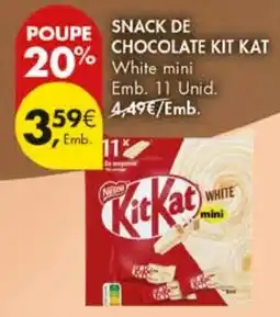 Pingo Doce snack de chocolate kit kat white mini promoção