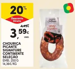 Continente Chouriça picante signature continente seleção promoção