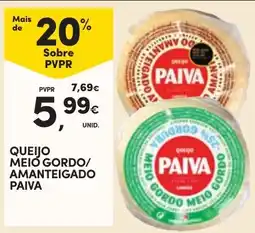 Continente Queijo meio gordo/amanteigado paiva promoção