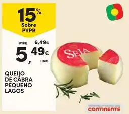 Continente Queijo de cabra pequeno lagos promoção