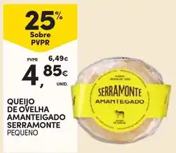 Continente queijo de ovelha amanteigado serramonte pequeno promoção