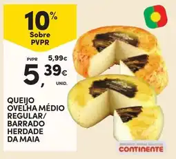 Continente Queijo ovelha médio regular/barrado herdade da maia promoção
