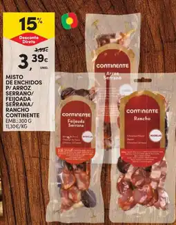 Continente Misto de enchidos p/ arroz serrano/ feijoada serrana/ rancho continente promoção
