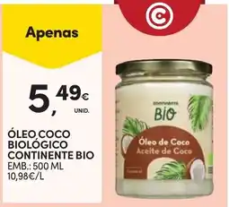 Continente Óleo coco biológico continente bio promoção