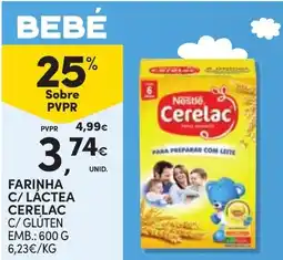 Continente Farinha c/ lactea cerelac c/ gluten promoção