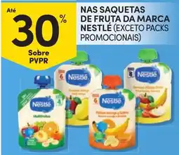 Continente saquetas de fruta da marca nestlé promoção
