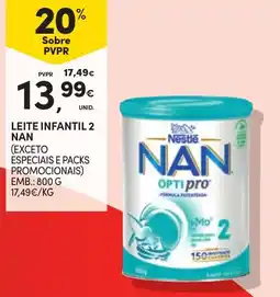 Continente Leite infantil 2 nan promoção