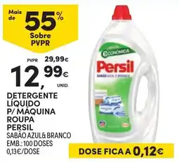 Continente Detergente líquido p/ máquina roupa persil sabão azul & branco promoção