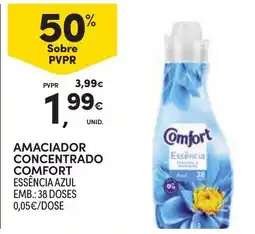 Continente amaciador concentrado comfort essência azul promoção