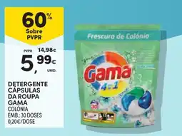 Continente Detergente cápsulas da roupa gama colônia promoção