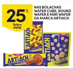 Continente Nas bolachas wafer cube, round wafer e mini wafer da marca artiach promoção