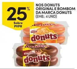 Continente Nos donuts original e bombom da marca donuts promoção