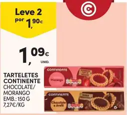 Continente Tarteletes continente chocolate/morango promoção