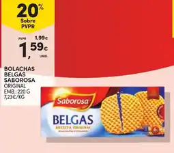 Continente Bolachas belgas saborosa original promoção