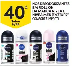 Continente nos desodorizantes em roll on da marca nivea men promoção