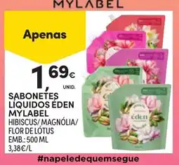 Continente Sabonetes líquidos eden mylabel promoção