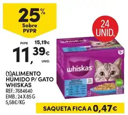 Continente Alimento Humido P/ Gato Whiskas promoção