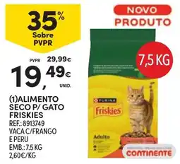 Continente alimento seco p/ gato friskies promoção