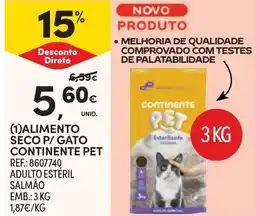 Continente Alimento seco p/ gato continentepet promoção