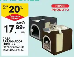 Continente Casa arranhador lupi linx cinza/castanho promoção