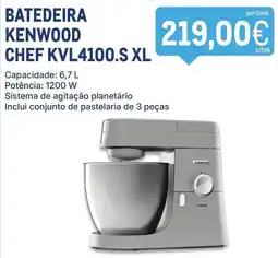 Makro batedeira kenwood chef kvl4100.s xl promoção