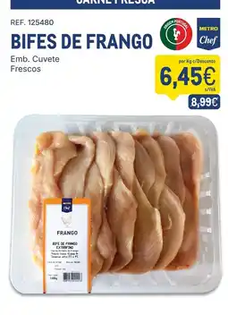 Makro Bifes de frango metro chef promoção