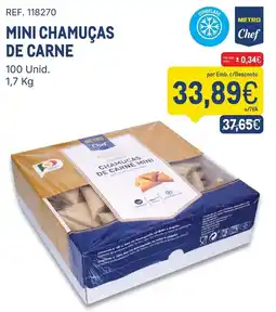 Makro Mini chamuças de carne metro chef promoção