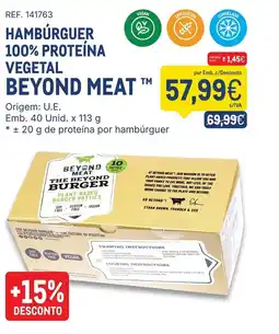 Makro Hambúrguer 100% proteína vegetal beyond meat promoção