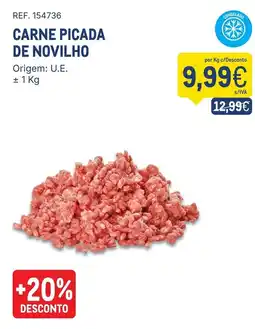 Makro carne picada de novilho promoção