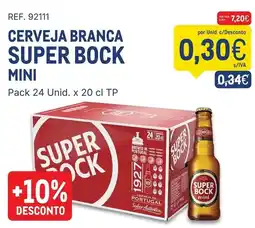 Makro Cerveja branca super bock mini promoção