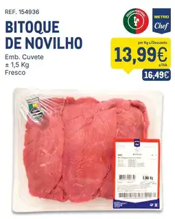 Makro Bitoque de novilho metro chef promoção