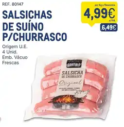 Makro salsichas de churrasco original carne sorraia promoção