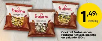 Cocktail frutos secos Frutorra natural, picante ou salgado