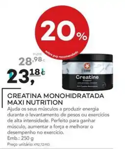 Well's Creatina monohidratada maxi nutrition promoção