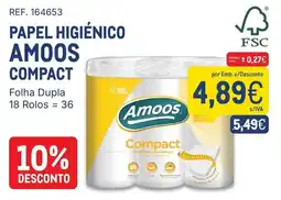 Makro papel higiénico amoos compact promoção