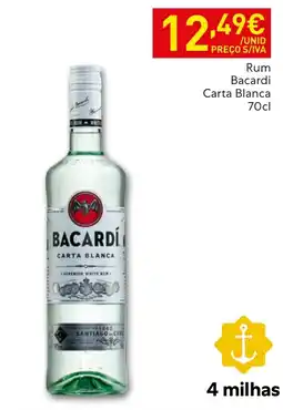 Recheio Rum Bacardi Carta Blanca promoção