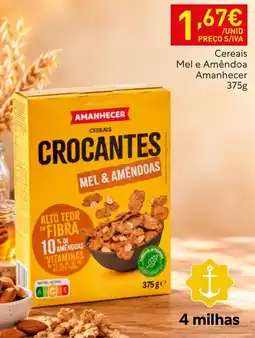 Recheio Cereais crocantes mel e amêndoas amanhecer promoção
