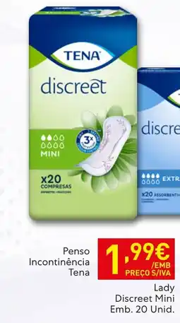 Recheio Penso Incontinência Tena promoção