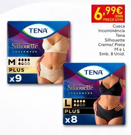 Recheio Cueca Incontinência Tena Silhouette Creme/ Preta promoção